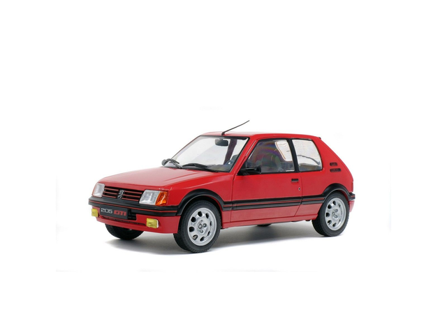 PEUGEOT 205 GTI 1.9L MK 1 ROUGE VALLELUNGA -1988 solido S1801702 1/18