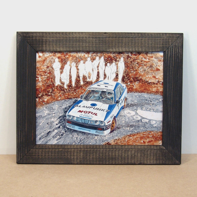 Artimotor enmarcado 28x35 - 1989 Pep Bassas BMW M3 campeón de España