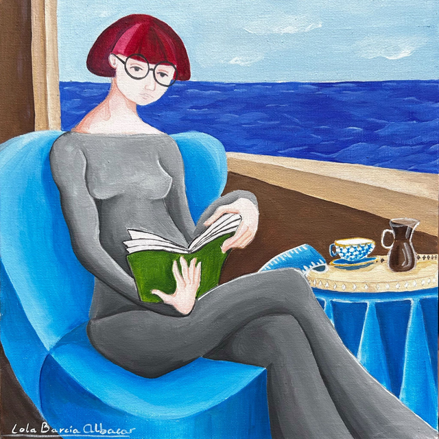 Óleo sobre lienzo “El chocolate de Mini”