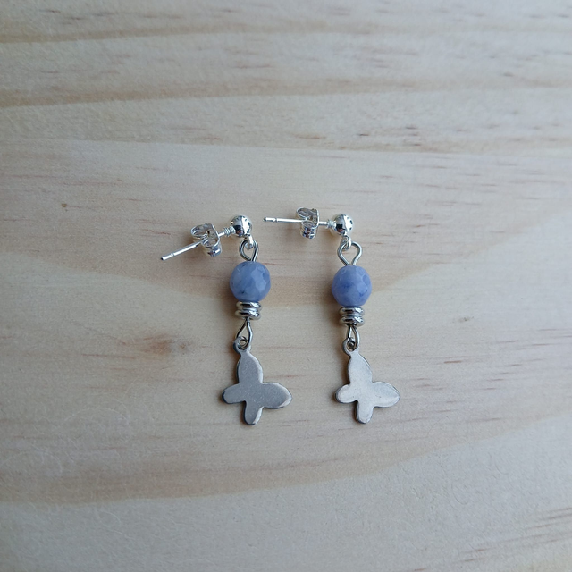 Oorbellen &quot;Blue Wings&quot; met Sodaliet (3.033)