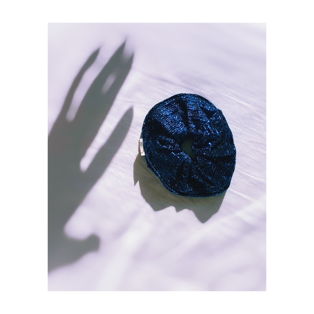 Chouchou (x1) - Bleu pailletée 