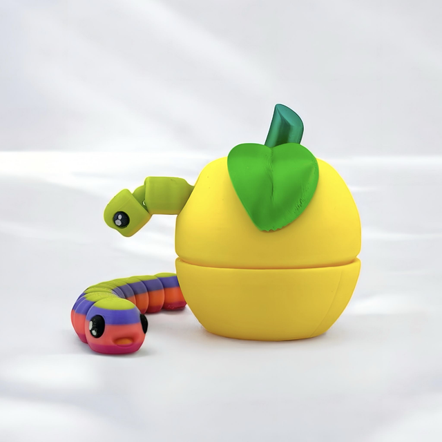 Apple with Worms