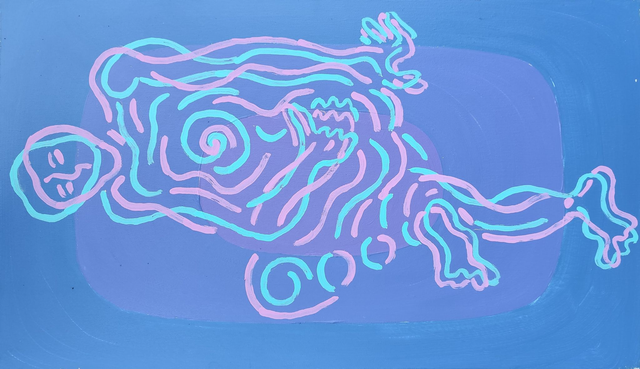 Akt, 46x79 akryl płótno 2016