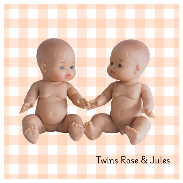 Poupées twins Rose et Jules