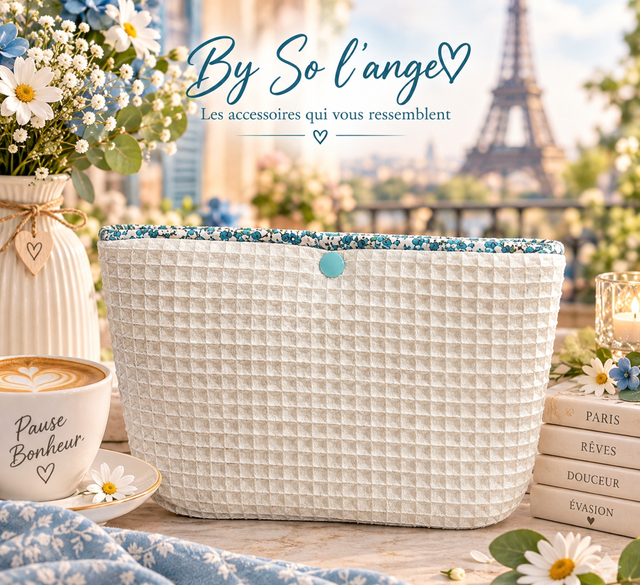 pochette liberty turquoise