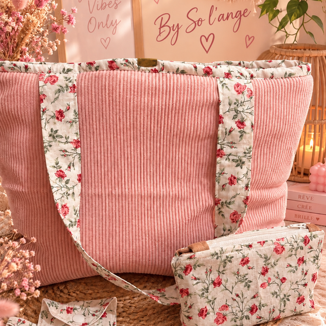 Trio rose velours 