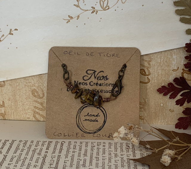 Braderie des Fées - Collier Murmure - Oeil de Tigre