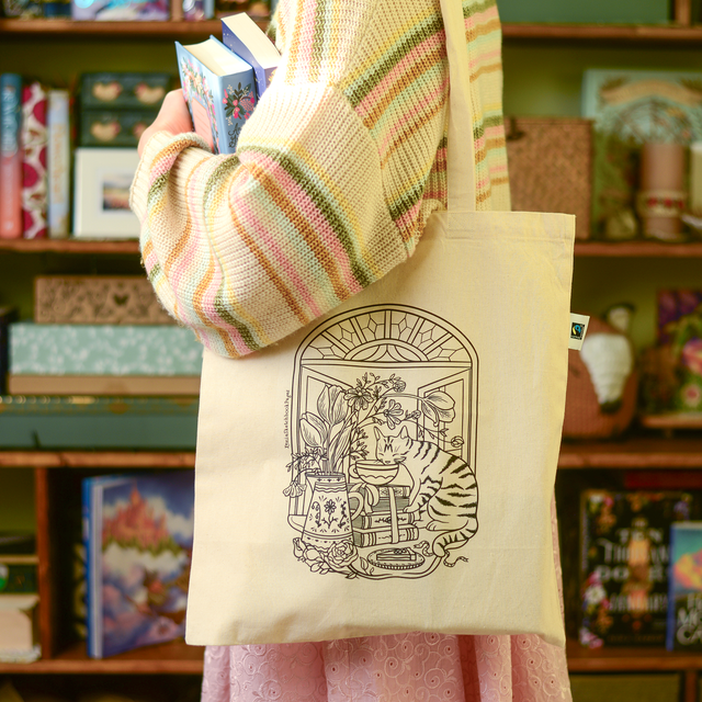 &#039;&#039;Romantasy Kitty&#039;&#039; cotton shopping bag