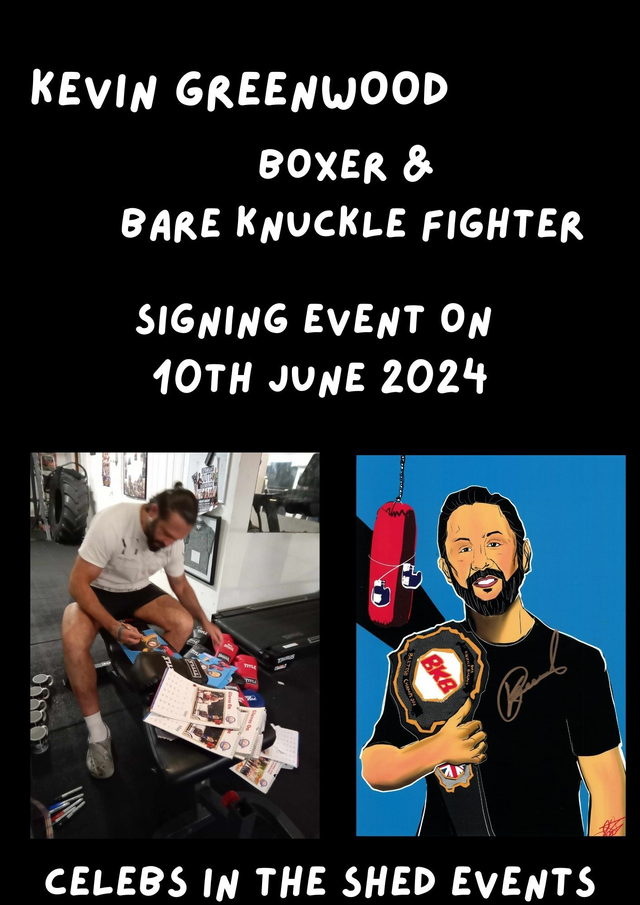 Kevin 'Green Machine' Greenwood Limited Edition Signed A4 Comic Style Print At Our Private In-Person Signing On 10th June 2024