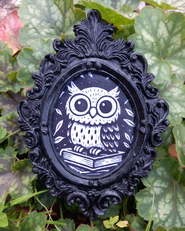 Cadre Maître Hibou - Création papeterie artisanale