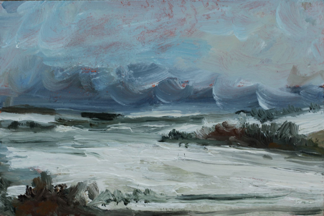 SS- Poundbury Hillfort in snow