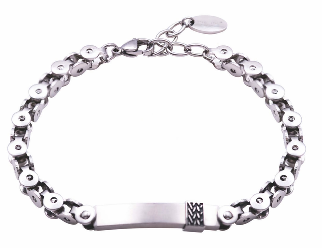 bracciale da uomo in acciaio  .  rif.b23072