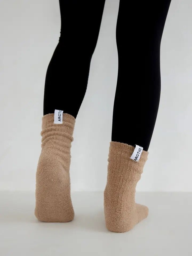 Arctic Fox Recycled Cosy Socks - Beige