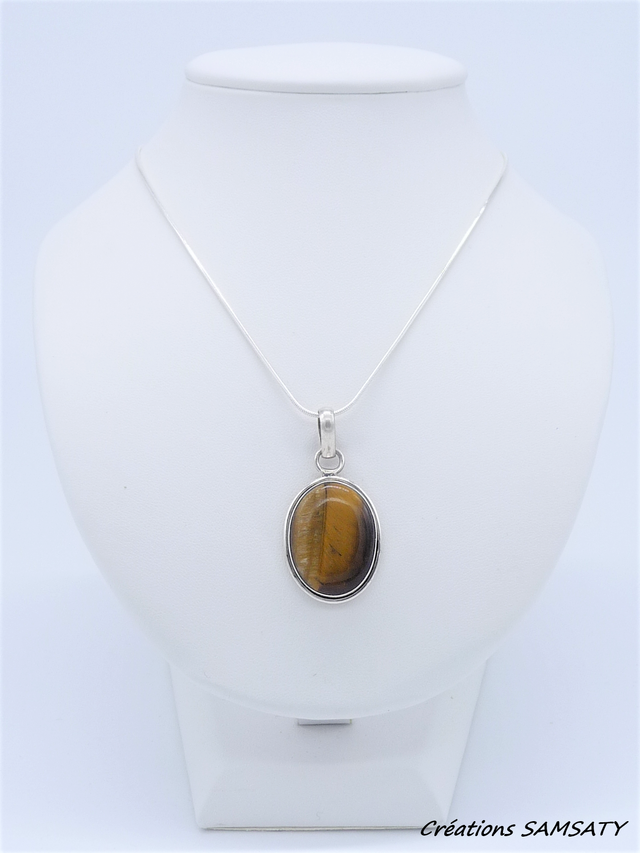 Pendentif en Œil de Tigre