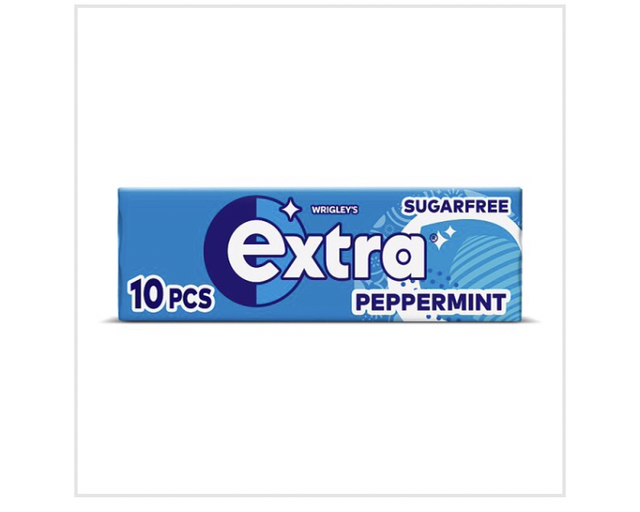 Gum, Extra Peppermint Sugarfree Chewing Gum 10 Pieces