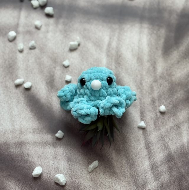 Antistress poulpe tout doux bleu clair