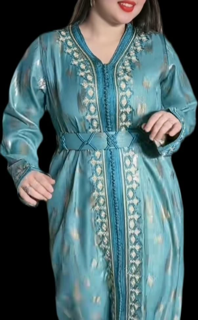 Caftan broche avec ceinture 
