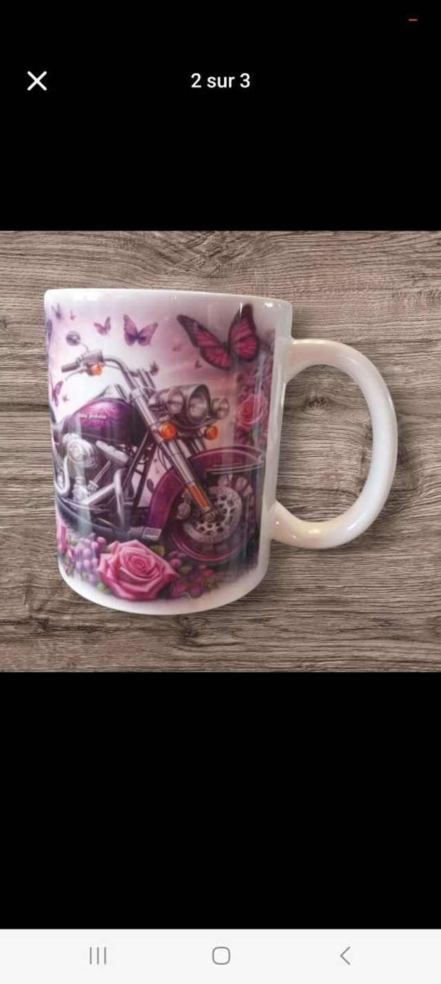 Mug moto couleur girly
