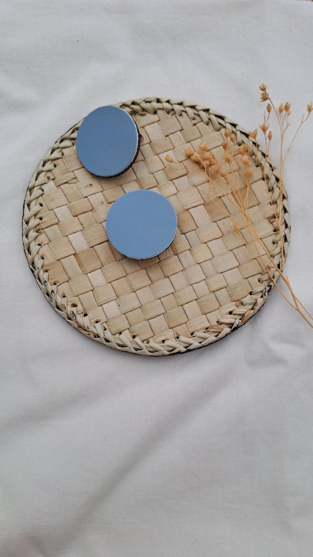 Boucles d'oreilles rondes en matières végétales de pommes 