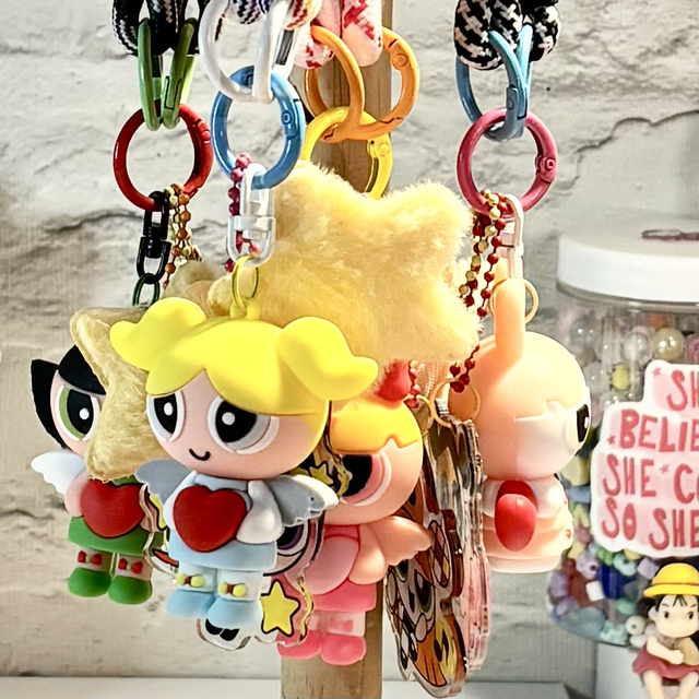 Powerpuff Girl inspired rope Keychain various designs