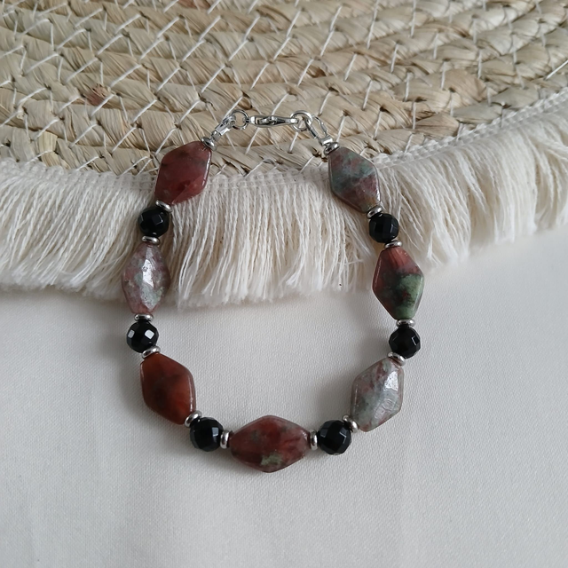 Dames armband Jaspis & Onyx (1.339)