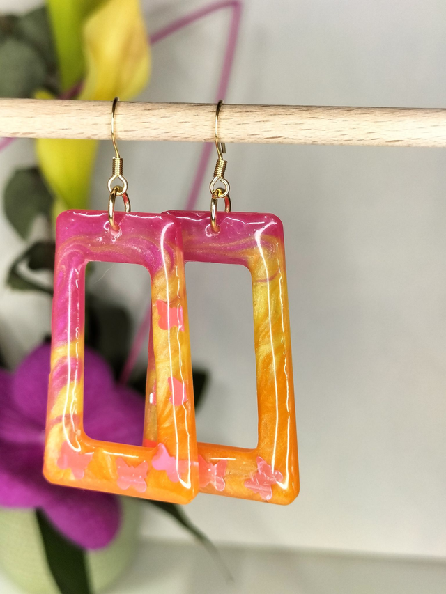 Boucles acidulées rectangulaires