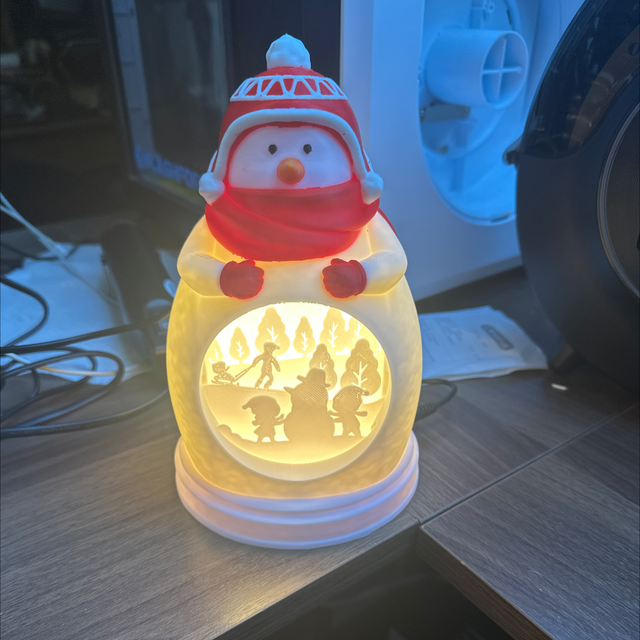 Kerst lamp Sneeuwpop