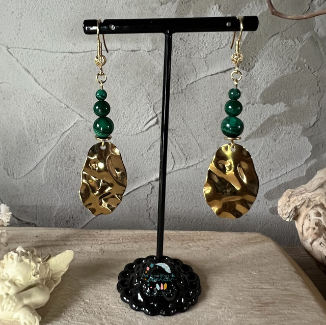 Boucles d’oreilles Malachite - Transformation & Libération