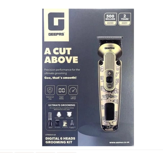 Geepas: Digital 6 Heads Groming Kit (GTR56041UK)