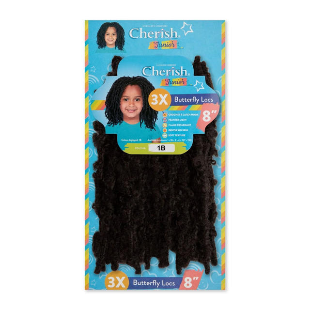 Cherish Junior Bulk : 3X Butterfly Locs 8 (Col. 1B)