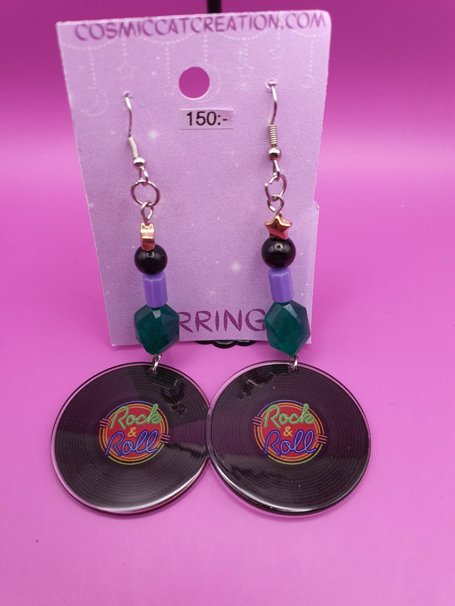 Earrings Retro Vinyl Record