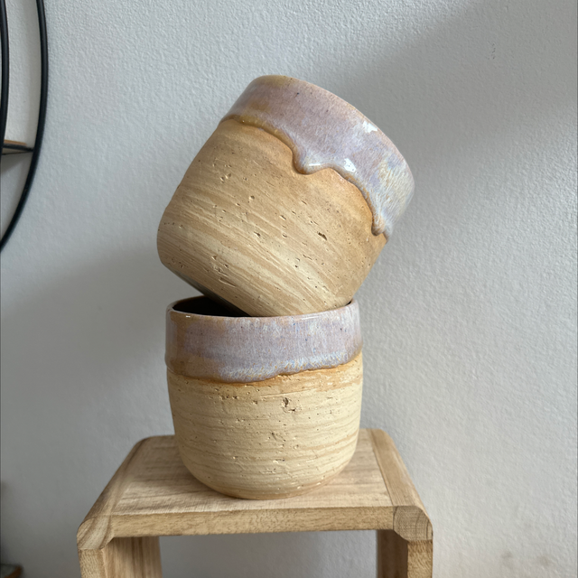 Tasse terre mêlée greige