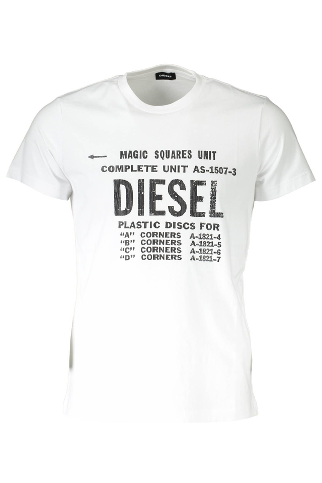 DIESEL T-SHIRT MANICHE CORTE UOMO BIANCO