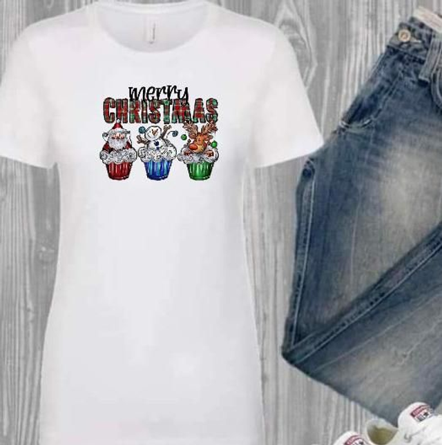 Merry Christmas Cupcake T Shirt