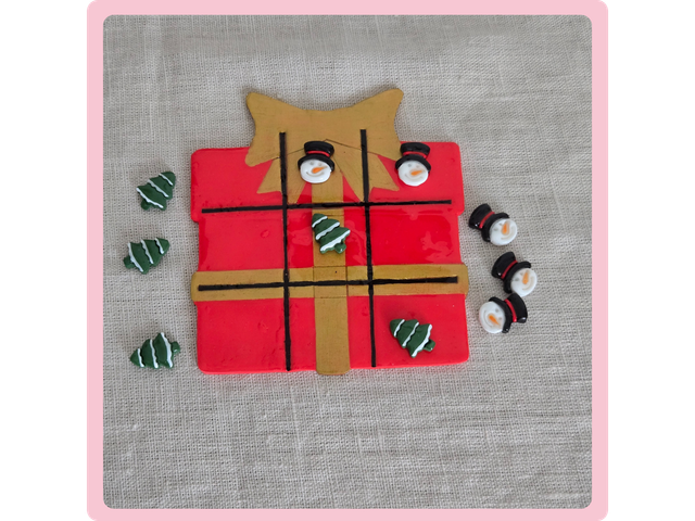 Plateau de morpion - cadeau de noël