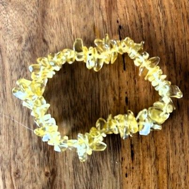 Citrine Crystal Chip Bracelet – Solar Plexus Chakra Jewellery for Abundance, Confidence &amp; Manifestation