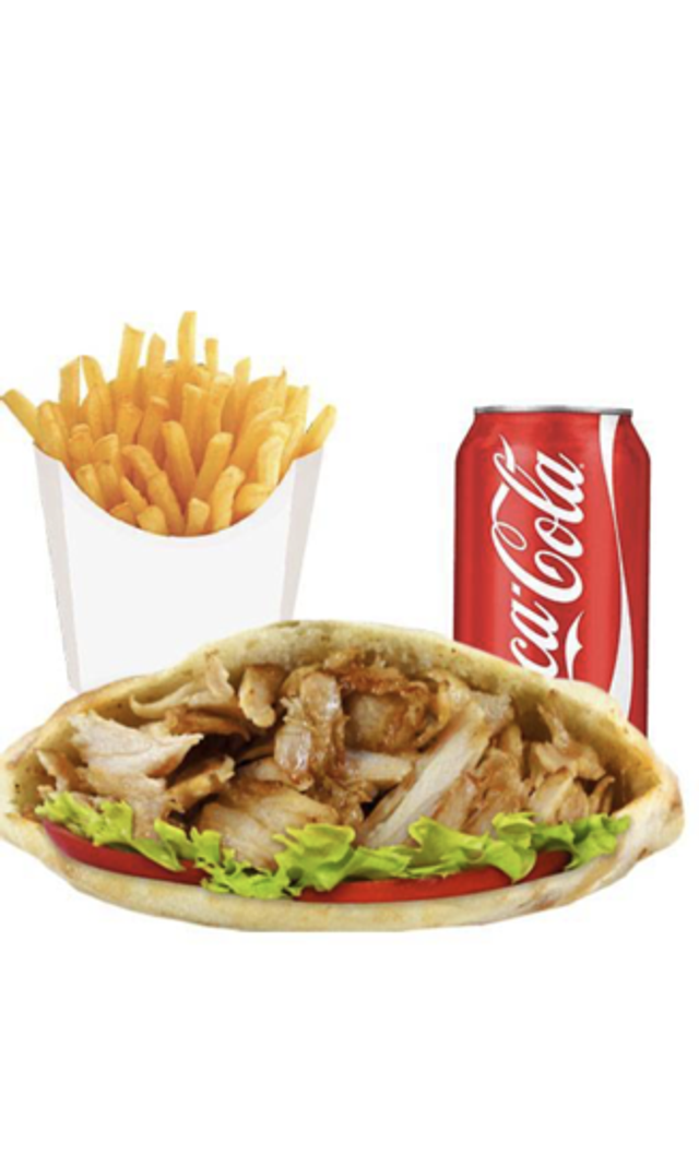 Kebab frites boisson