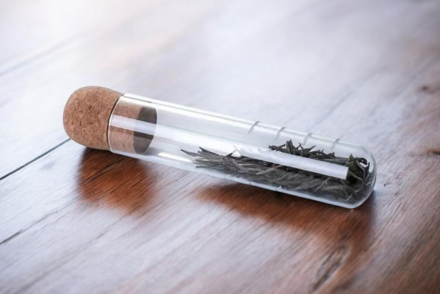 Tube infuseur en verre avec bouchon en liège 