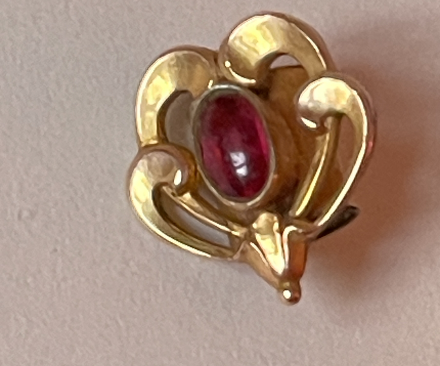 Jugendstil Anhänger Rosévergoldung 