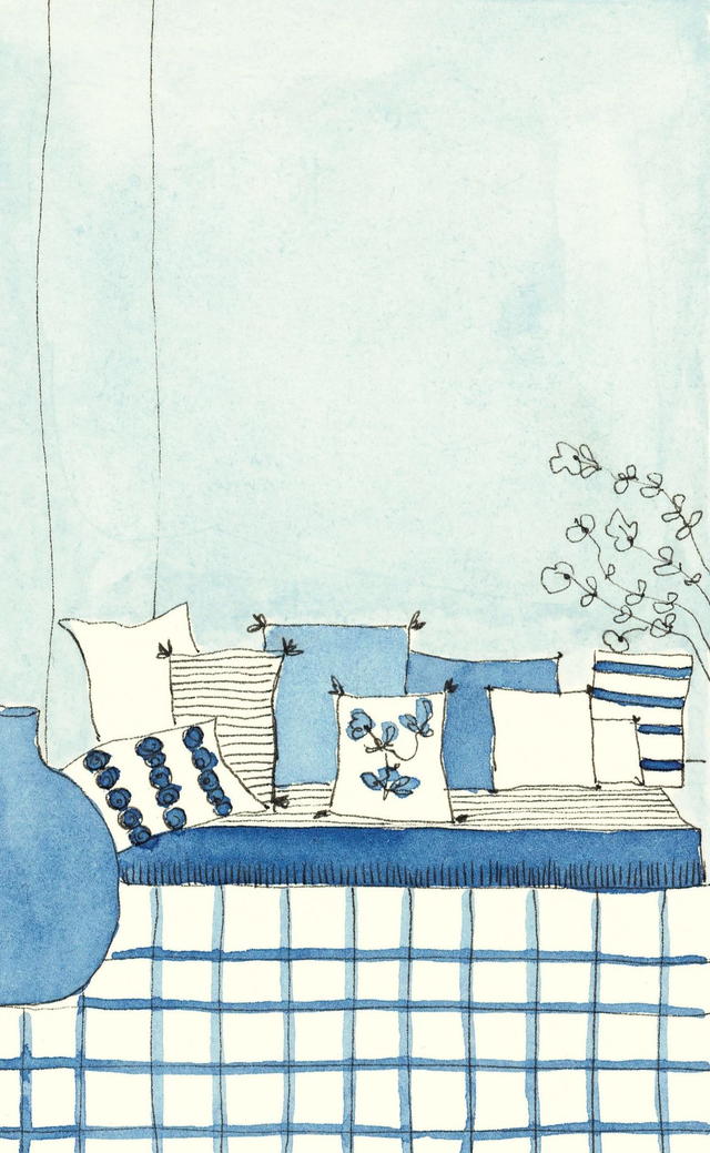 Les coussins bleus - Impression n°50