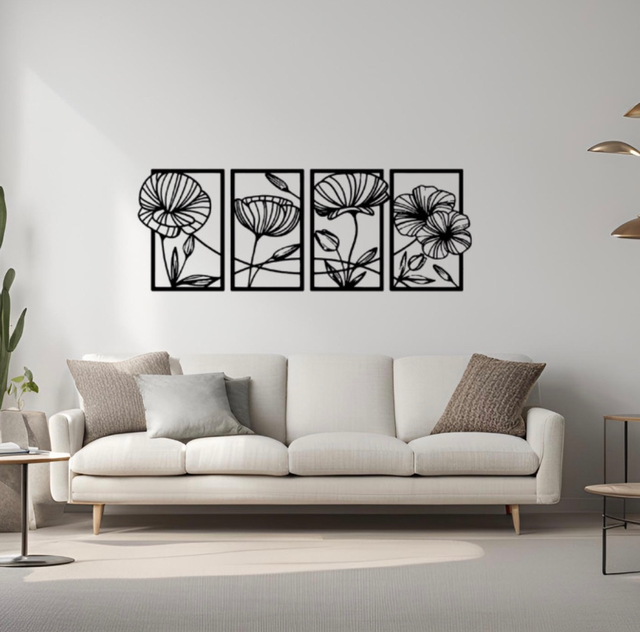 Ensemble cadre fleurs (4 cadres de 54x39cm)