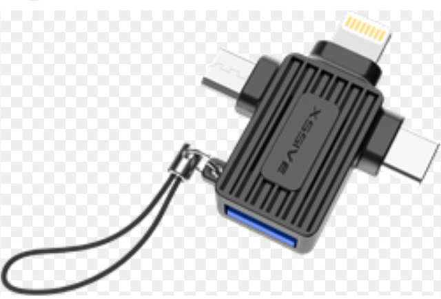 Adaptateur OTG 3in1 ( micro  usb-Usb-C , Lightning)