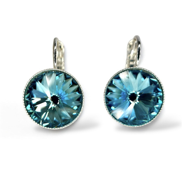 Ohrhänger RIVOLI 14 Aquamarine, Blau