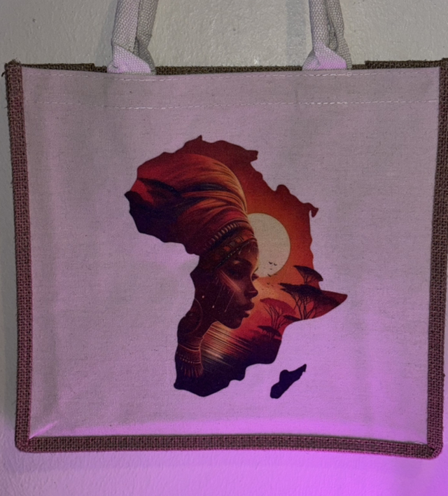 Sac de jute « thème africain »