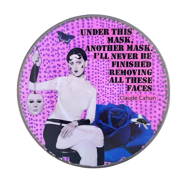 &quot;Under This Mask, Another Mask. I&#039;ll Never Be Finished Removing All These Faces&quot; Lilac Upcycled Trinket Dish - House of Frisson