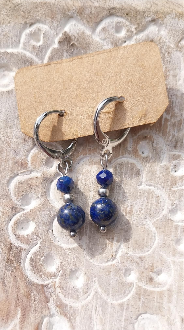 Boucles en Lapis-Lazuli 