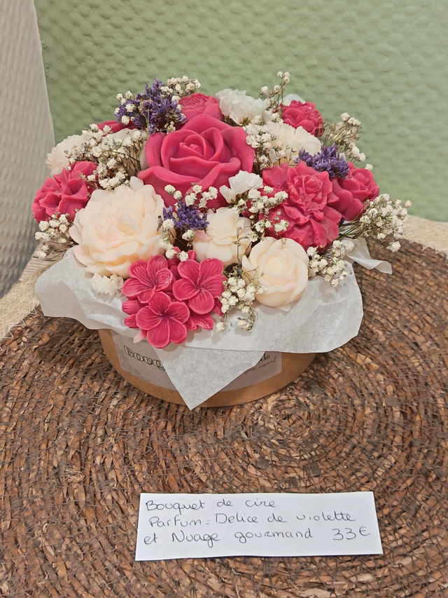 Composition florale Delice de violette &amp; Nuage gourmand