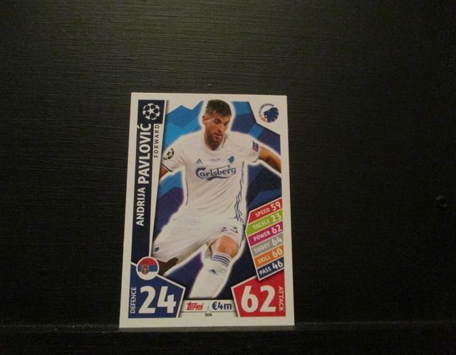 Andrija Pavlovic - UEFA Champions League Match Attax 2017/18 Original Trading Card #304