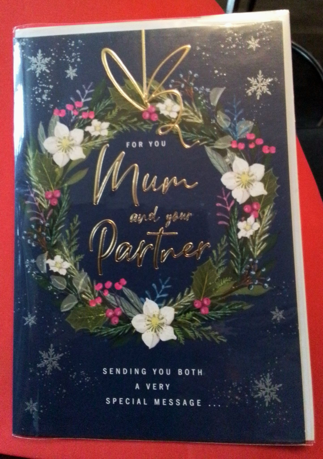 Mum and Parner Christmas Card. 