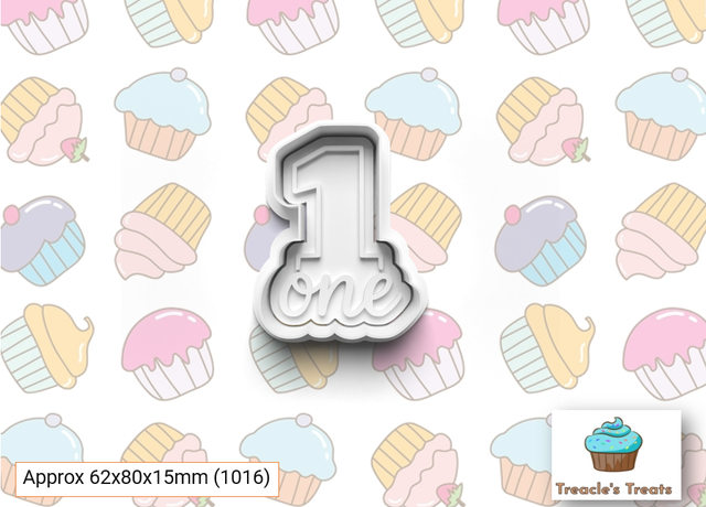 Numbers with text Fondant/cookie stamps with cutters